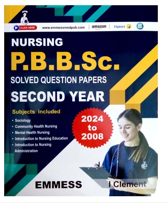Nursing P.B.B.Sc. Solved Question Papers Second Year